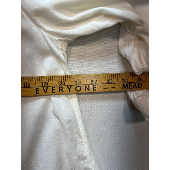 Old Navy Women's Rayon Relaxed Square-Neck Top Long Sleeve Stretch Size L White - Picture 10 of 12